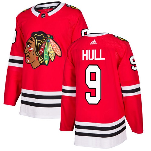 Adidas Chicago Blackhawks #9 Bobby Hull Red Home Authentic Stitched Youth NHL Jersey->youth nhl jersey->Youth Jersey
